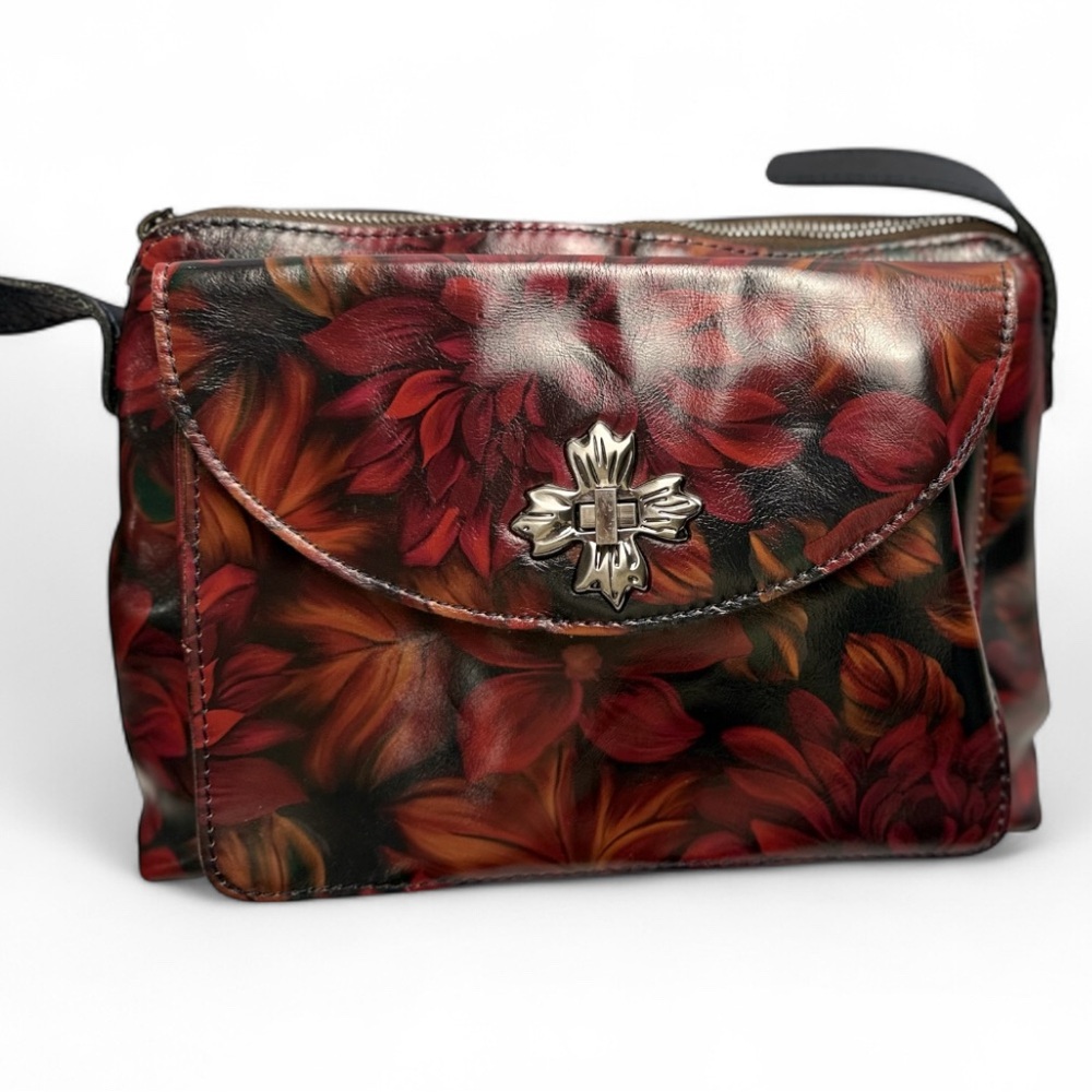 NWT Patricia Nash Salina Handbag English Rustic Mums CROSSBODY PURSE Very Nice!